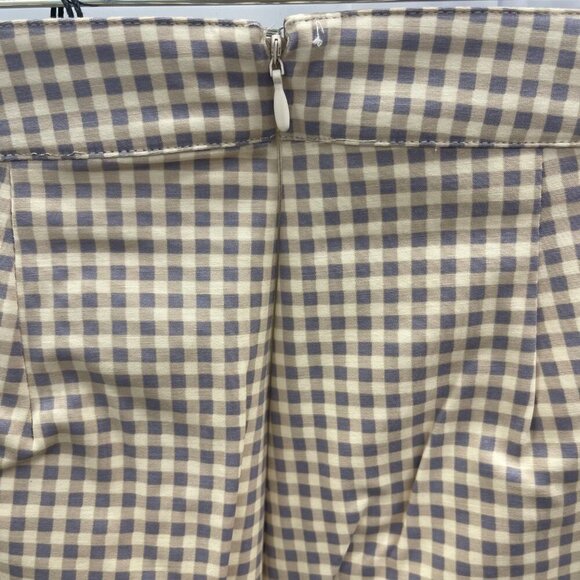 WeWoreWhat Micro Gingham Crop Straight Pant, Whisper White, Size 0 - NWT - Picture 3 of 4